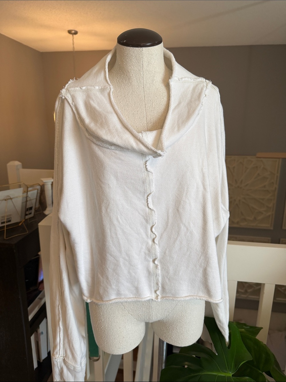 Free People Movement Cowl Neck Cropped Sweatshirt